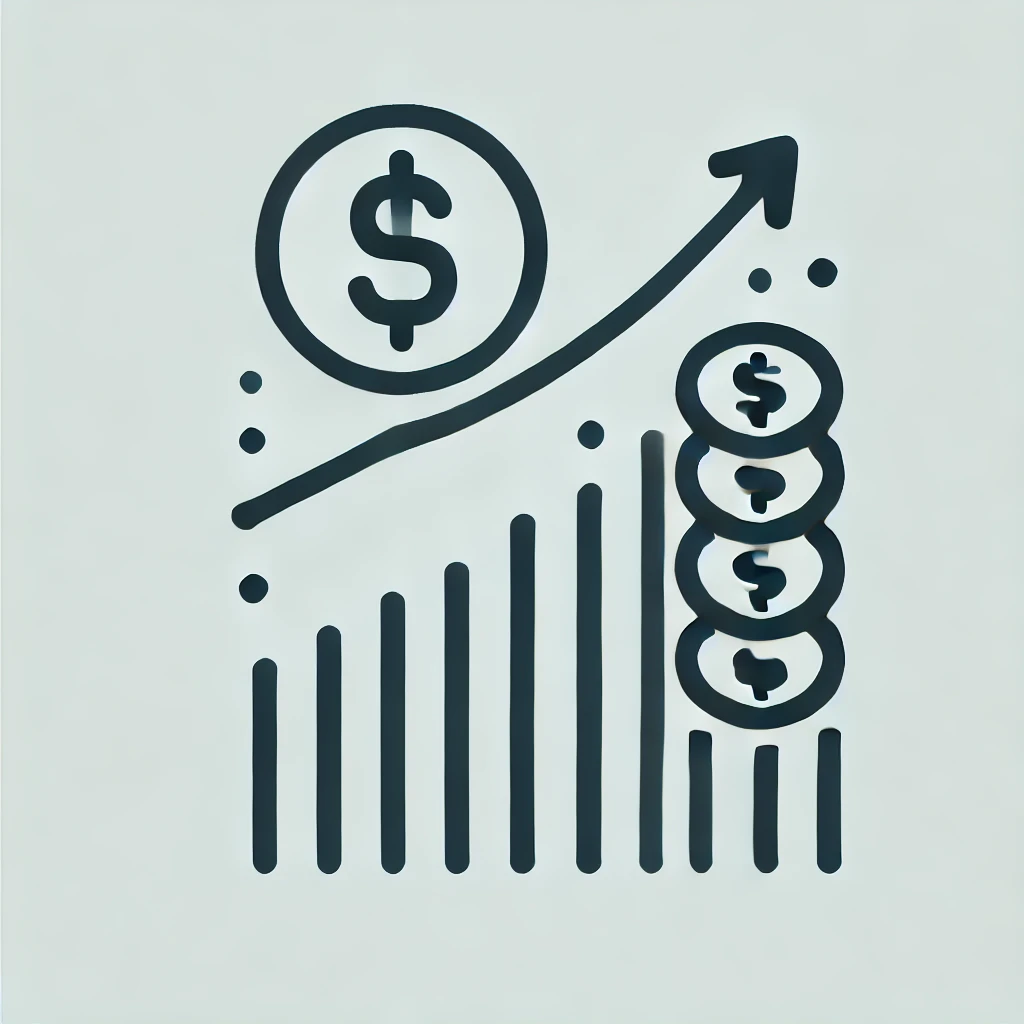 icon representing increased return on investment (ROI)